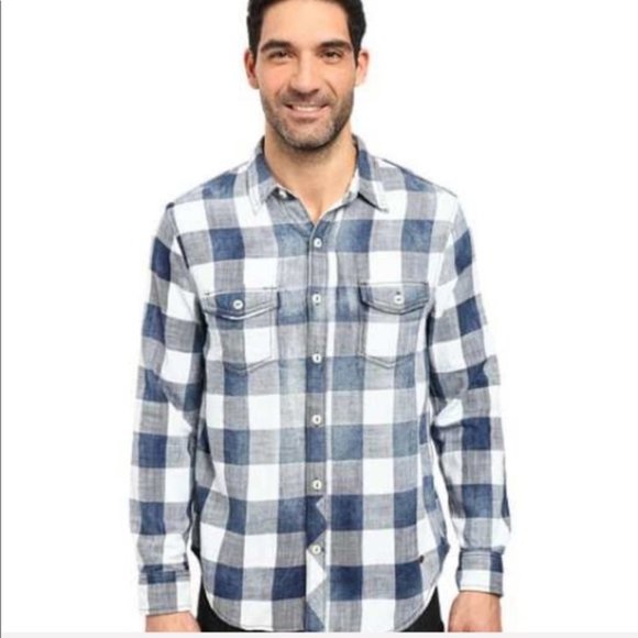 True Grit Other - True Grit men's buffalo plaid button shirt indigo